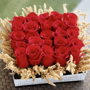 Bandeja de rosas