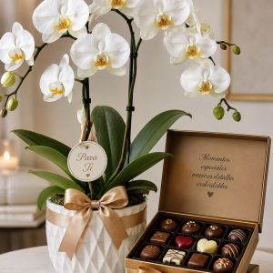 orquidea con bombones