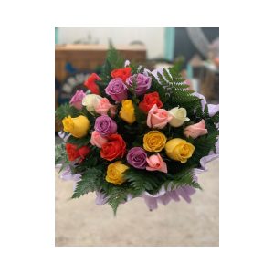 12 rosas multi color