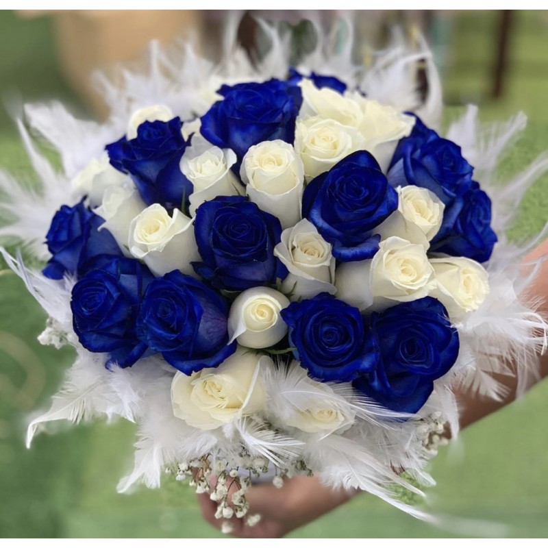 ramo de novia con plumas
