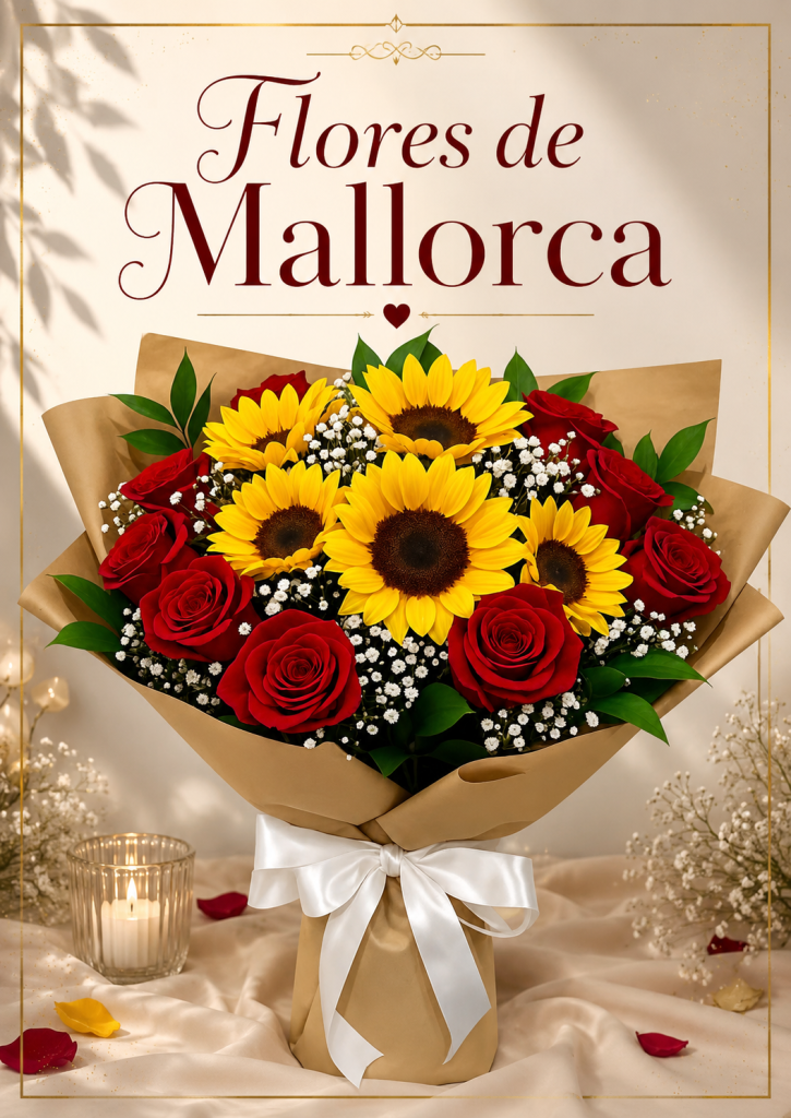 Ramo  girasol y rosas