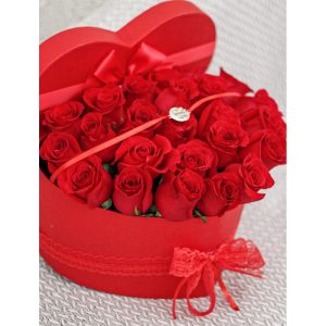Corazón de rosas